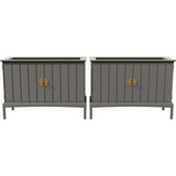 38" Unfinished 2 Door Vintage Open Tops Dresser Set of 2 #08799