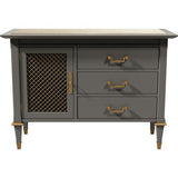 36" Unfinished 2 Drawer 1 Door Vintage Buffet #08327