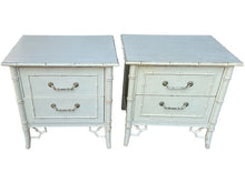Load image into Gallery viewer, 24&quot; Unfinished 2 Drawer Thomasville Vintage Bamboo Style Nightstand Set of 2 #08289
