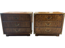 Load image into Gallery viewer, 26.5&quot; Unfinished 3 Drawer Drexel Vintage Nightstand Set of 2 #08359
