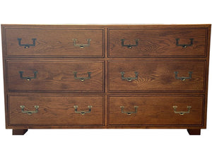 52" Unfinished 6 Drawer Henredon Vintage Dresser #08322