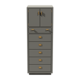 20.25" Unfinished 6 Drawer 2 Door Drexel Vintage Tallboy #08783