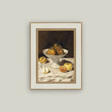 Pears Still Life Framed Antique Art