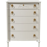 36" Unfinished 5 Drawer Vintage Tallboy #08694