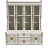 68.5" Unfinished 6 Door 3 Drawer Vintage Bamboo Style Hutch #08841