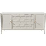 62" Unfinished 3 Drawer 2 Door Vintage Buffet #08769