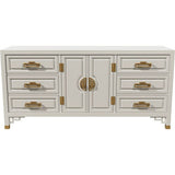66" Unfinished 6 Drawer 2 Door Vintage Buffet #08550