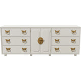 80" Unfinished 2 Door 6 Drawer Vintage Buffet #08815