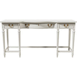 54" Unfinished 3 Drawer Thomasville Vintage Console Table #08785