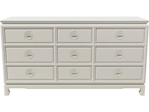 60" Unfinished 9 Drawer Vintage Dresser #08598