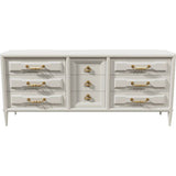 72" Unfinished 9 Drawer Vintage Dresser #08541