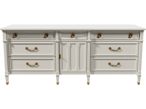 75" Unfinished 7 Drawer 1 Door Drexel Vintage Buffet #08118