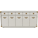66" Unfinished 4 Door 3 Drawer Drexel Vintage Buffet #08858