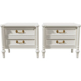 25.5" Unfinished 3 Drawer Vintage Side Table Set of 2 #08793
