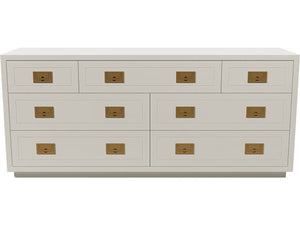 64" Unfinished 7 Drawer Henredon Vintage Dresser #08501