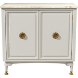 34.25" Unfinished 2 Door Vintage Marble Top Buffet #08849