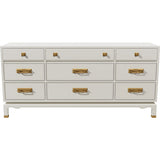 66" Unfinished 9 Drawer Vintage Dresser #08774