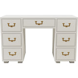48" Unfinished 7 Drawer Artefacts Vintage Desk #08692
