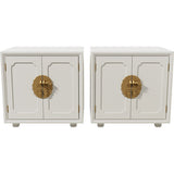 24" Unfinished 2 Door Vintage Side Table Set of 2 #08820