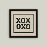 Cross Stitch XOXO Framed Antique Print