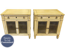 Load image into Gallery viewer, 24&quot; Unfinished 2 Door 1 Drawer Toscana Vintage Nightstand Set of 2 #08438
