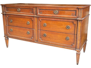 56" Unfinished 6 Drawer Drexel Vintage Dresser #08427