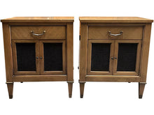 Load image into Gallery viewer, 22&quot; Unfinished 1 Drawer 2 Door Century Vintage Nightstand Set of 2 #08397
