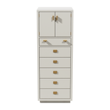 20.25" Unfinished 6 Drawer 2 Door Drexel Vintage Tallboy #08783