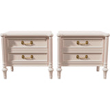 25.5" Unfinished 3 Drawer Vintage Side Table Set of 2 #08793
