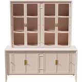 66" Unfinished 8 Door Vintage Hutch #08759