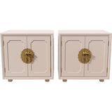 24" Unfinished 2 Door Vintage Side Table Set of 2 #08820