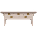 73" Unfinished 5 Drawer Century Vintage Console #08732