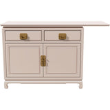 42"-54" Unfinished 2 Door 2 Drawer Vintage Bar Cart #08837