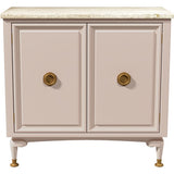 34.25" Unfinished 2 Door Vintage Marble Top Buffet #08849