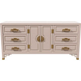 66" Unfinished 6 Drawer 2 Door Vintage Buffet #08550