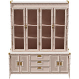 68.5" Unfinished 6 Door 3 Drawer Vintage Bamboo Style Hutch #08841