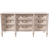 64" Unfinished 9 Drawer Vintage Dresser #08605