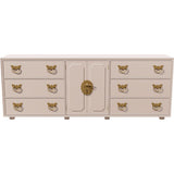 80" Unfinished 2 Door 6 Drawer Vintage Buffet #08815