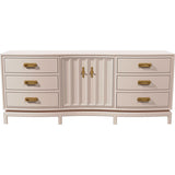 78" Unfinished 2 Door 6 Drawer Vintage Buffet #08819