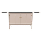 43.5"-66" Unfinished 2 Door Vintage Bar Cart #08812