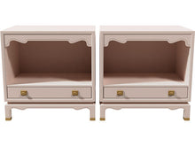 Load image into Gallery viewer, 24&quot; Unfinished 1 Drawer Vintage Nightstand Set of 2 #08519
