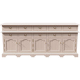88" Unfinished 8 Drawer 5 Door Vintage Buffet #08644