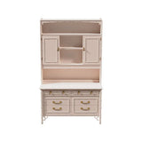 46" Unfinished 2 Door 6 Drawer Thomasville Vintage Bamboo Style Hutch #07961