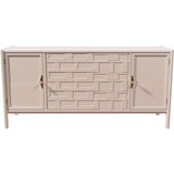 62" Unfinished 3 Drawer 2 Door Vintage Buffet #08769