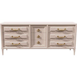 72" Unfinished 9 Drawer Vintage Dresser #08541