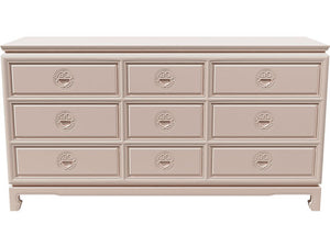 60" Unfinished 9 Drawer Vintage Dresser #08598