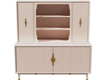 Load image into Gallery viewer, 67&quot; Unfinished 4 Door Vintage Hutch #08535

