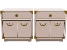 Load image into Gallery viewer, 24.5&quot; Unfinished 1 Drawer 2 Door Drexel Vintage Nightstand Set of 2 #08505
