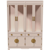 56" Unfinished 8 Door 2 Drawer Vintage Hutch #08844