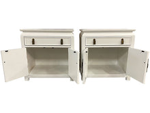 Load image into Gallery viewer, 25&quot; Finished Dover Satin 1 Drawer 2 Door Century Vintage Nightstand Set of 2 #08429
